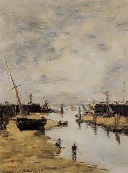 尤金 佈丹 Trouville, the Jettys, Low Tide